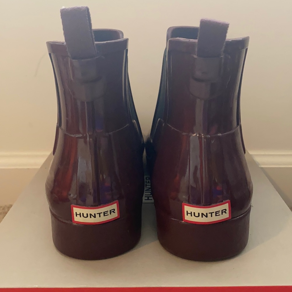 Burgundy Hunter Ankle Rain boots!